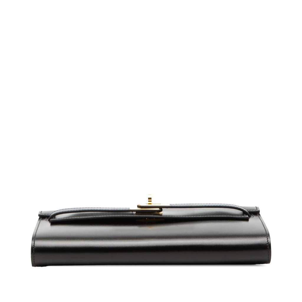 Hermès Box Calf Kelly To Go Wallet Black Leather Very good condition - Inside View
