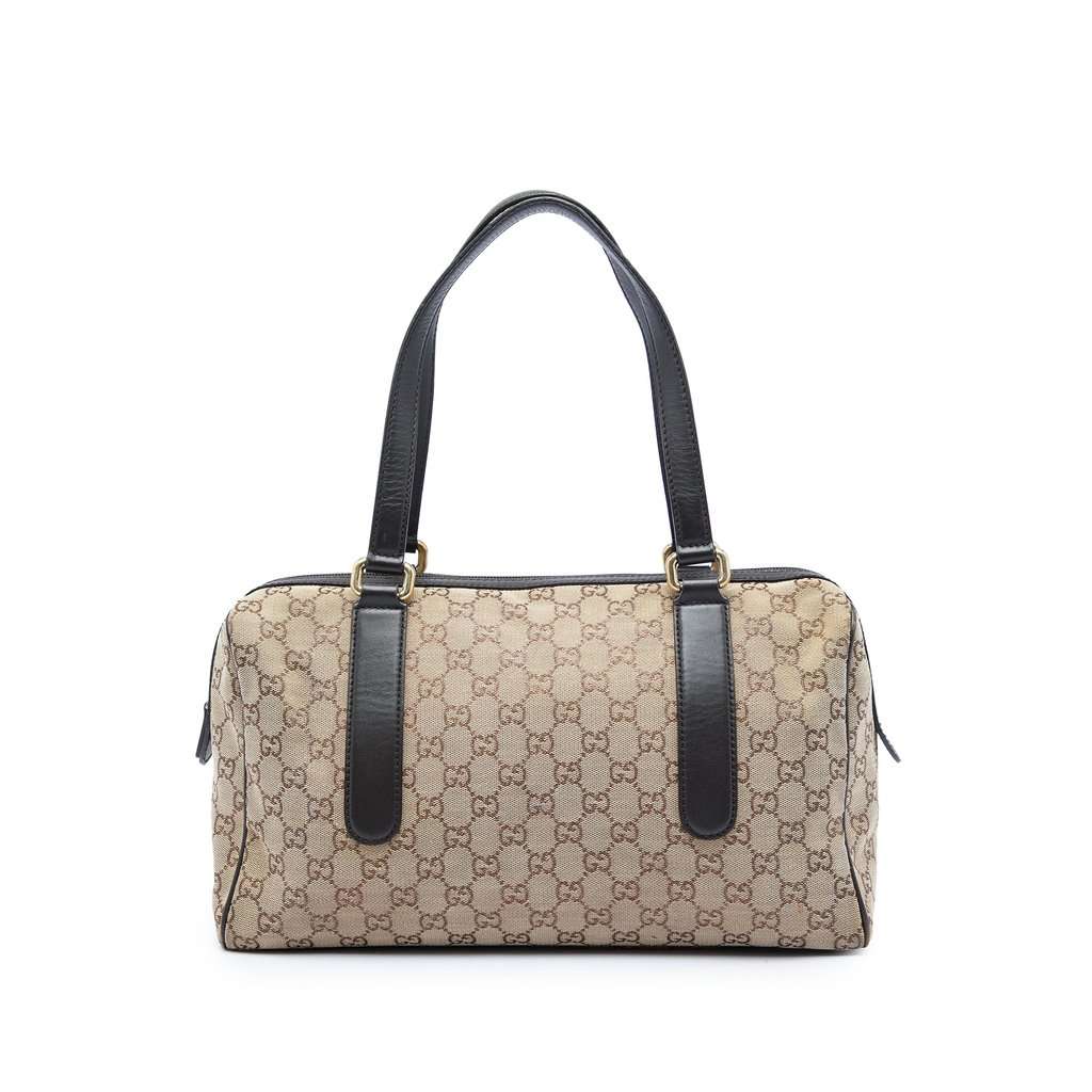 Gucci GG Canvas Boston Bag Beige Very good - Front View