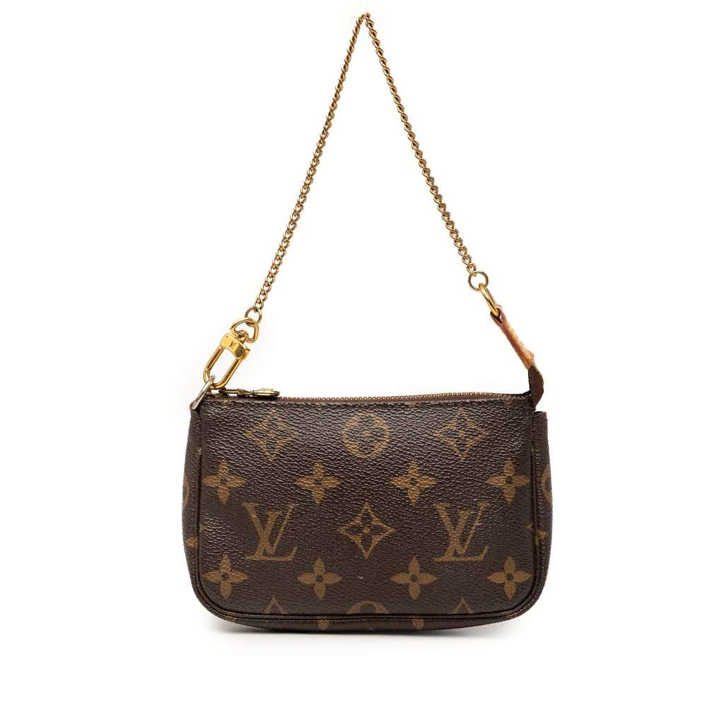 Louis Vuitton Monogram Mini Pochette Accessoires Brown Very good - Front View