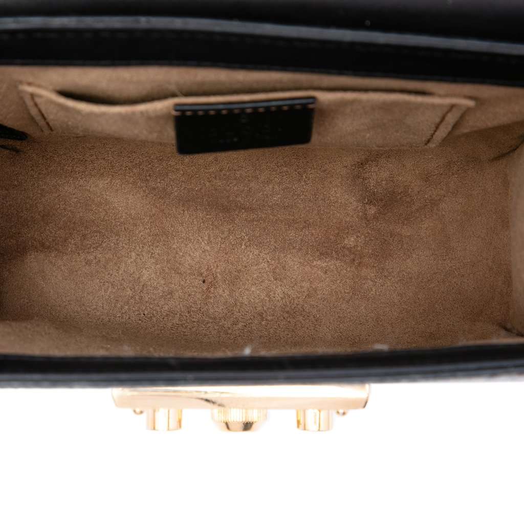 Gucci Small GG Supreme Padlock Crossbody Beige Very good - Model View
