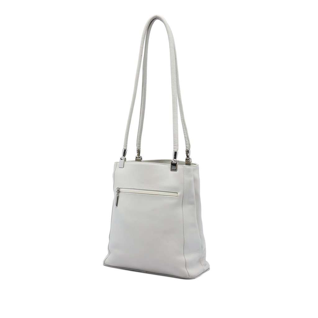 Balenciaga Soft Leather Shopper Tote White Leather Very good - Back View