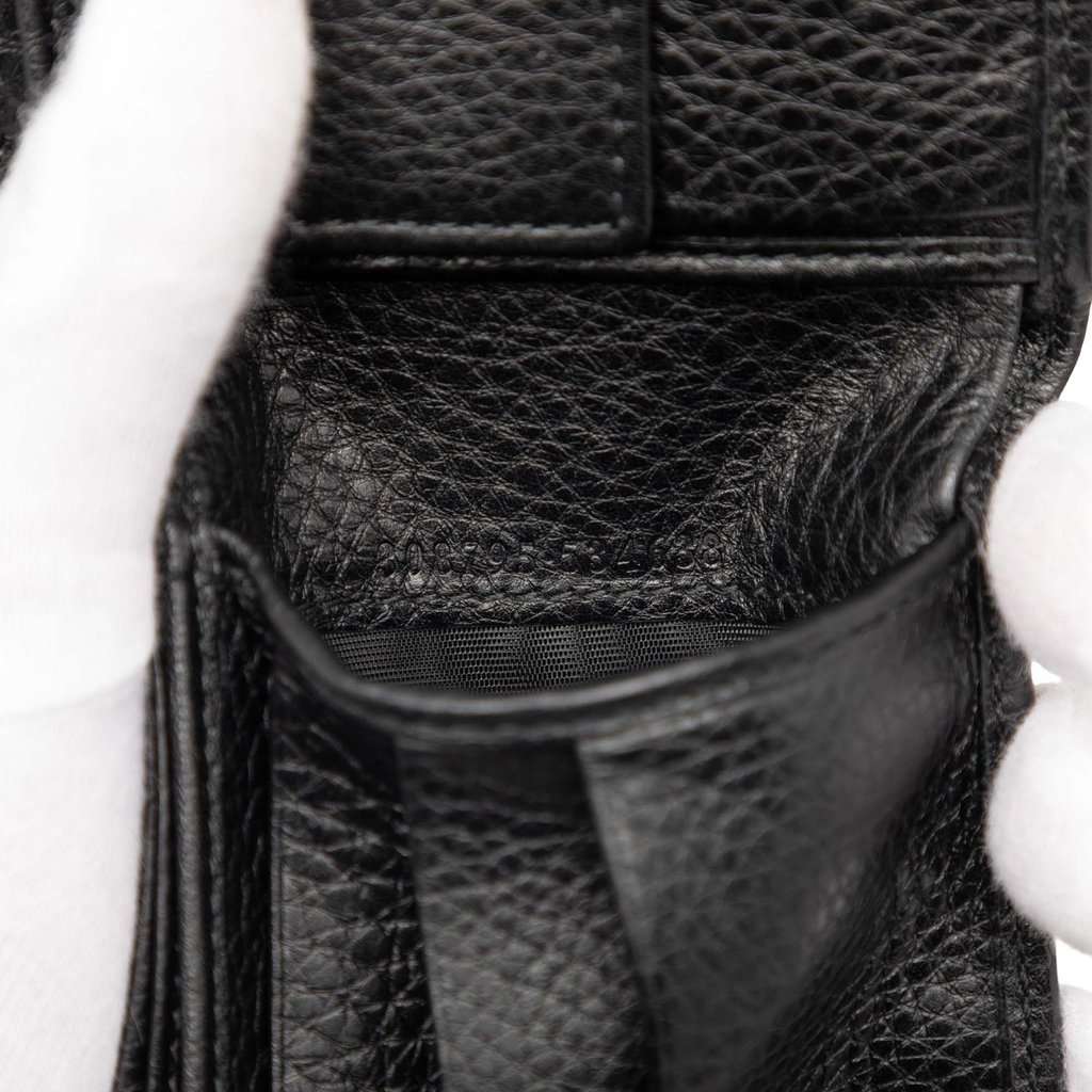 Gucci Calfskin Web Interlocking G Bifold Wallet Black Leather Very good condition - Box View