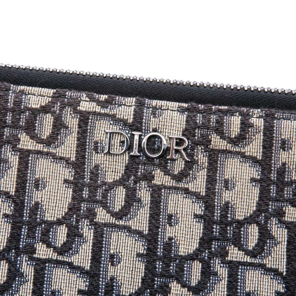 Dior Oblique Canvas A4 Zipped Pouch Black Very good condition - Box View