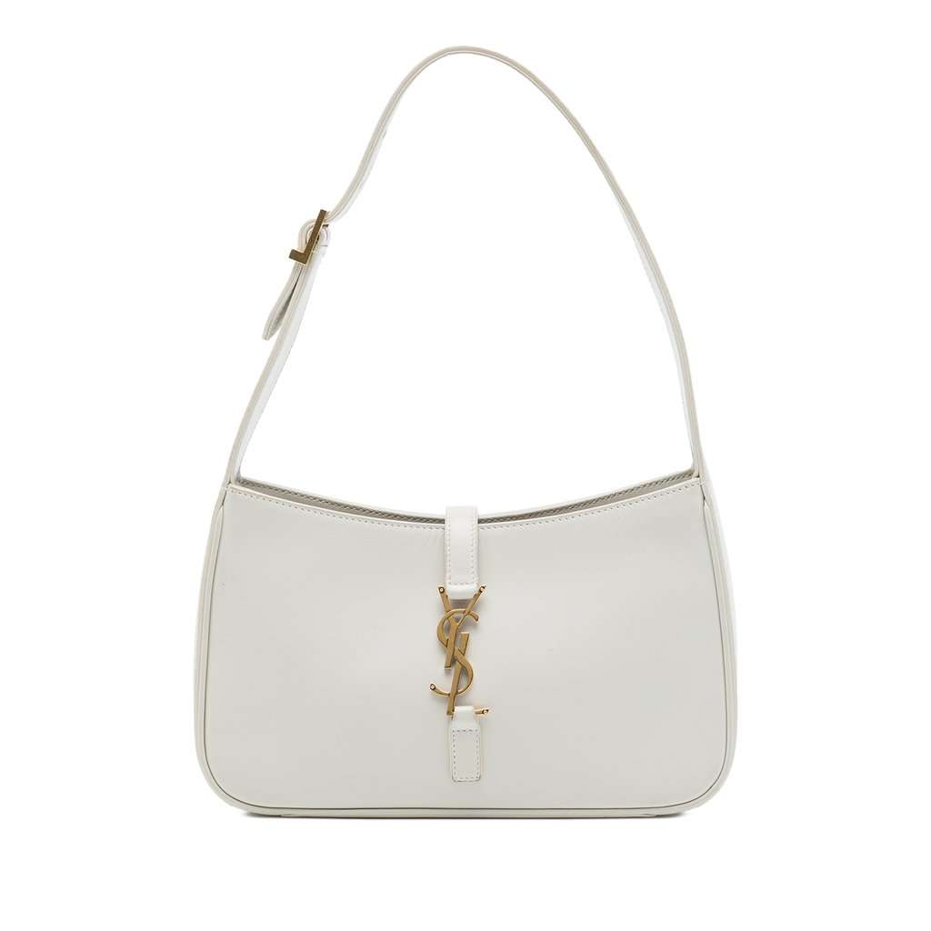 Saint Laurent Smooth Calfskin Le 5 a 7 White Leather Very good - Front View