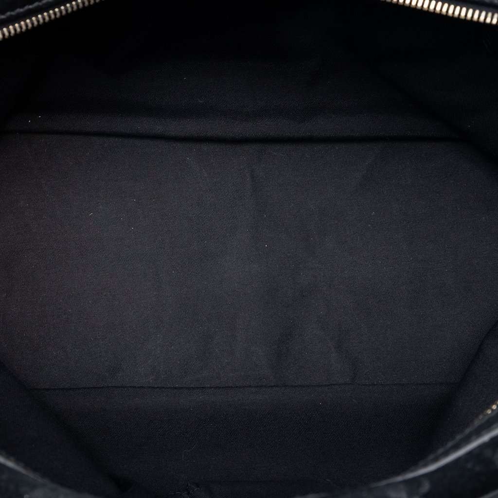 Gucci GG Suede Web Dome Handbag Black Leather Very good condition - Model View