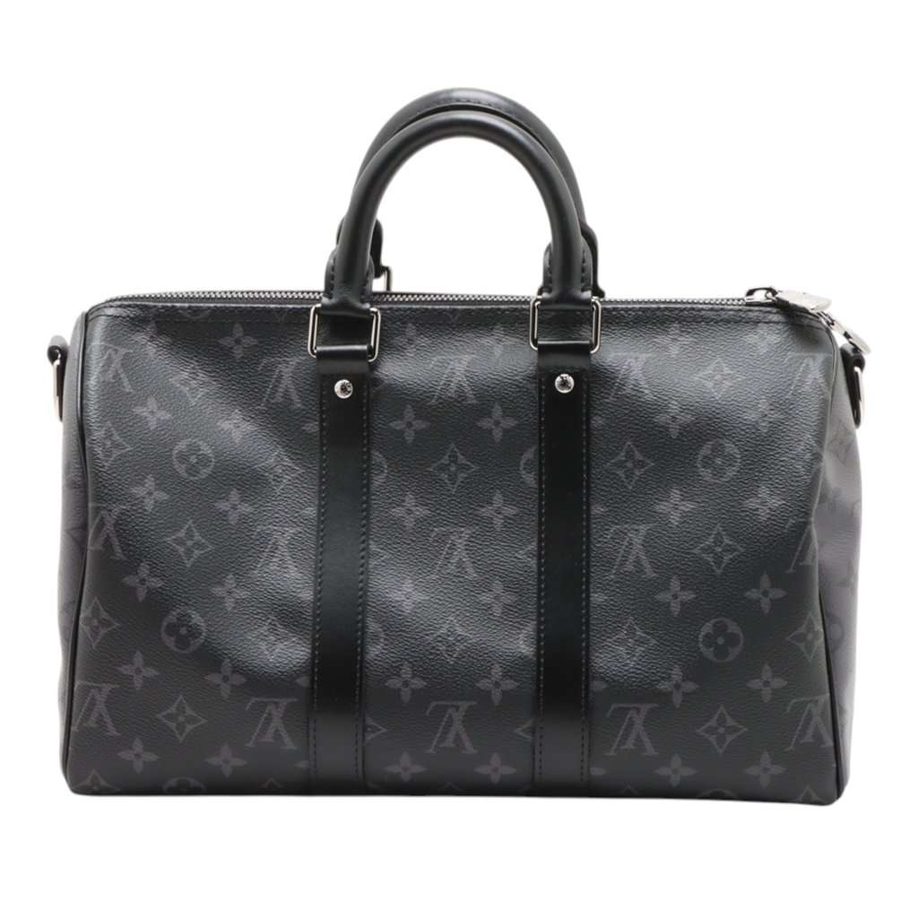 Louis Vuitton Monogram Eclipse Keepall Bandouliere 35 Black Very good condition - Back View