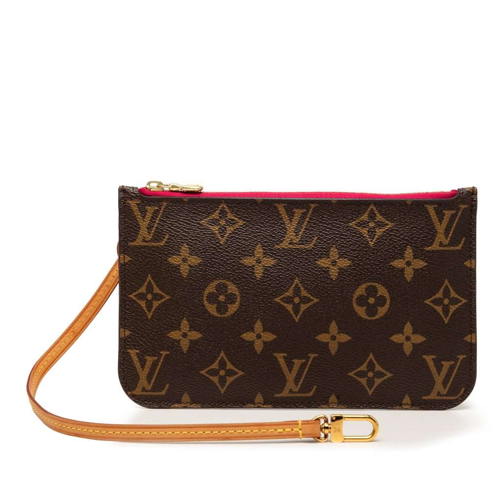 Louis Vuitton Monogram Neverfull Pochette PM Brown Very good - Front View