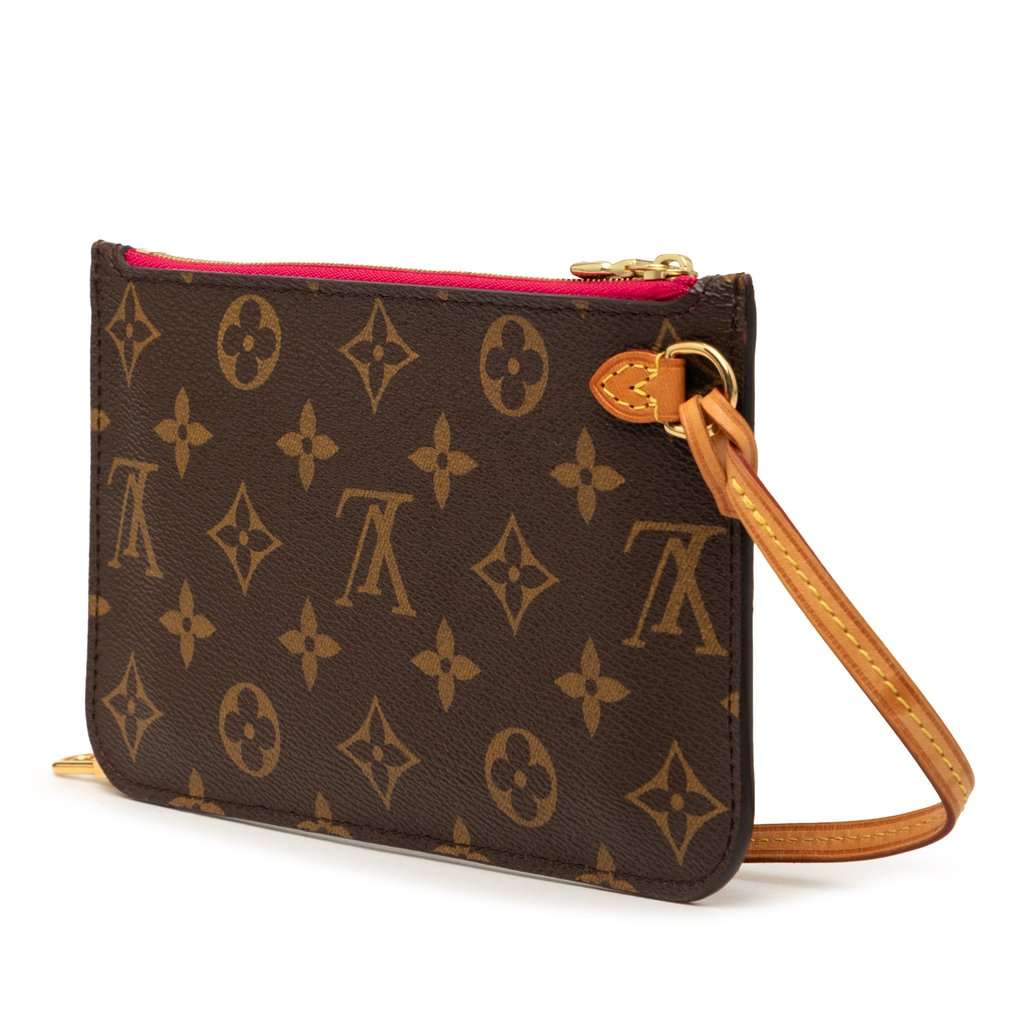 Louis Vuitton Monogram Neverfull Pochette PM Brown Very good - Back View