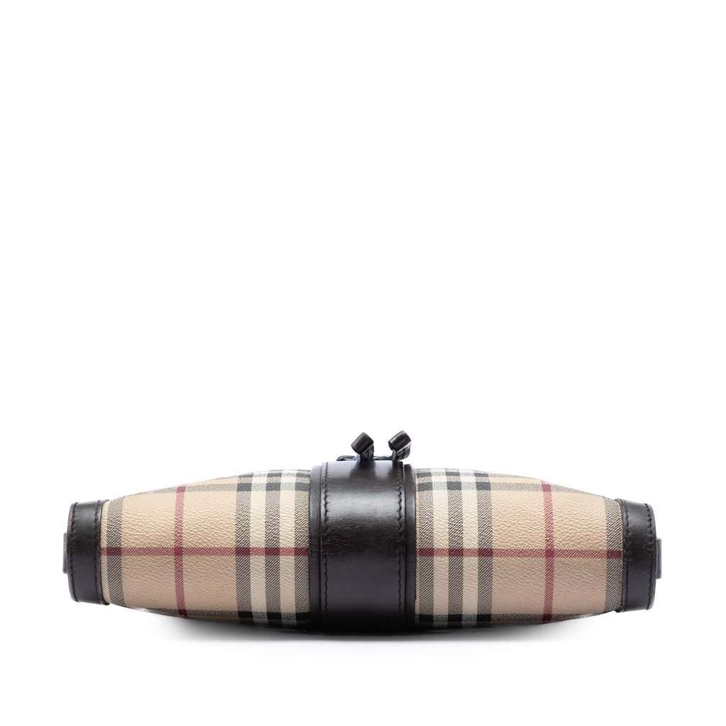Burberry Haymarket Check Coated Canvas Crossbody Beige Very good - Inside View