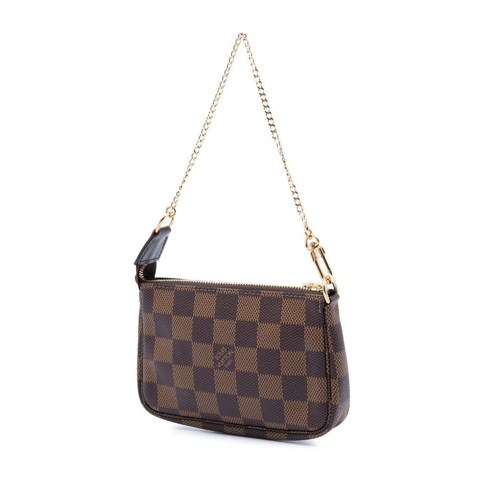Louis Vuitton Damier Ebene Mini Pochette Accessoires Brown Very good condition - Back View