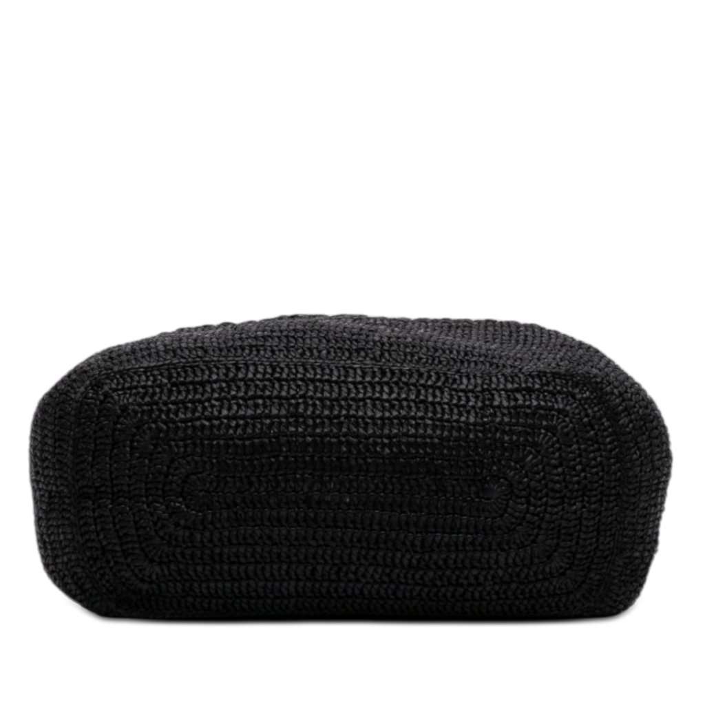 Saint Laurent Medium Raffia Le 5 a 7 Tote Black Very good - Inside View