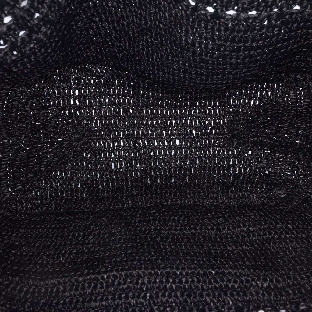 Saint Laurent Medium Raffia Le 5 a 7 Tote Black Very good - Model View