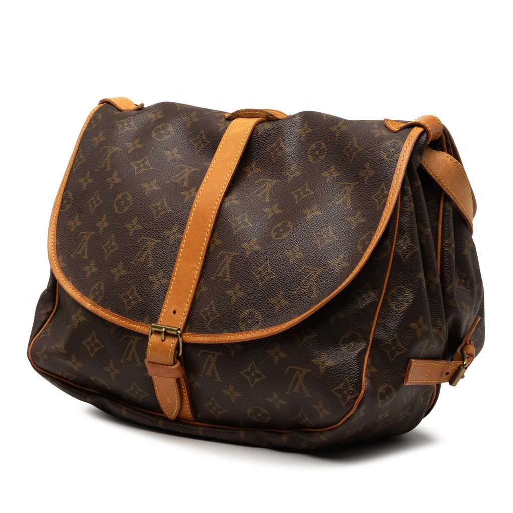 Louis Vuitton Monogram Saumur 35 Brown Very good condition - Back View