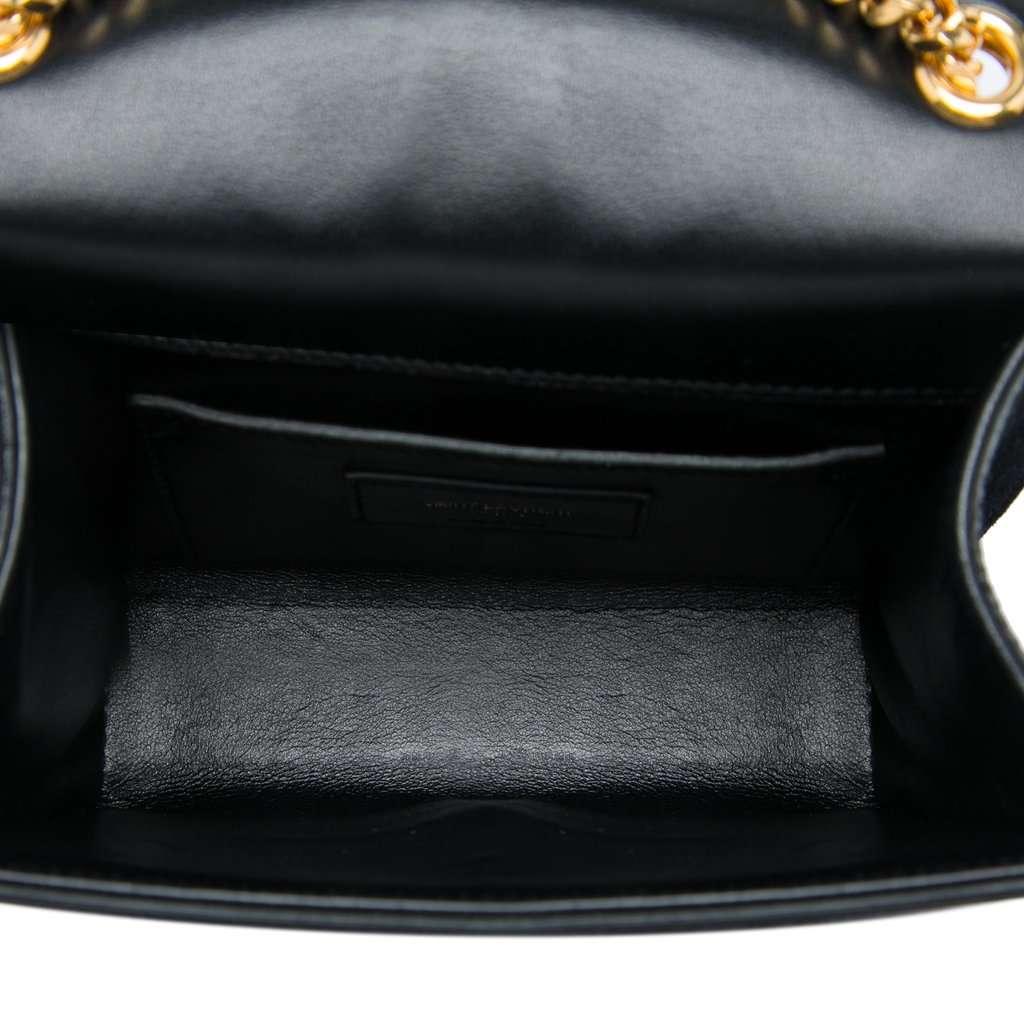 Saint Laurent Small Suede Monogram Kate Tassel Crossbody Black Leather Very good - Model View
