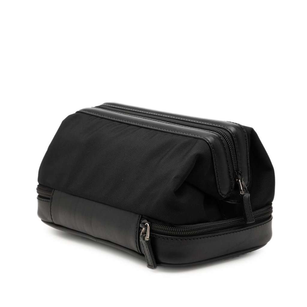 Gucci Canvas Toiletry Pouch Black Very good condition - Back View