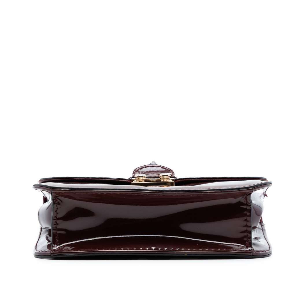 Valentino Small Patent Rockstud Glam Lock Crossbody Red Leather Very good condition - Inside View