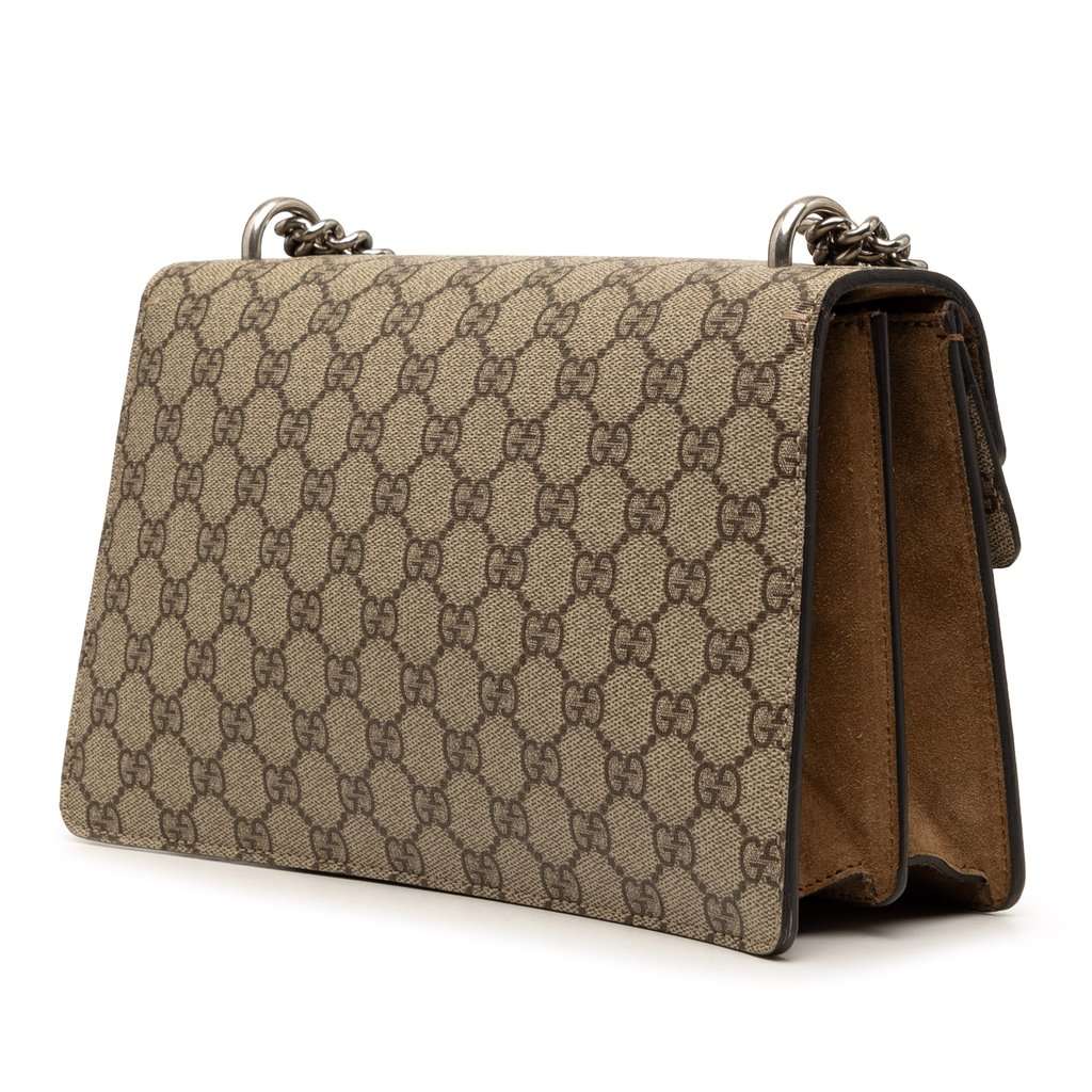 Gucci Medium GG Supreme Dionysus Shoulder Bag Beige Very good condition - Back View