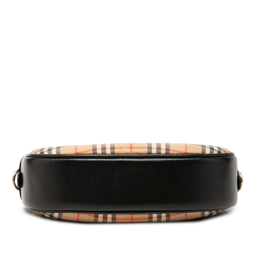 Burberry Haymarket Check Canvas Crossbody Beige Very good - Inside View