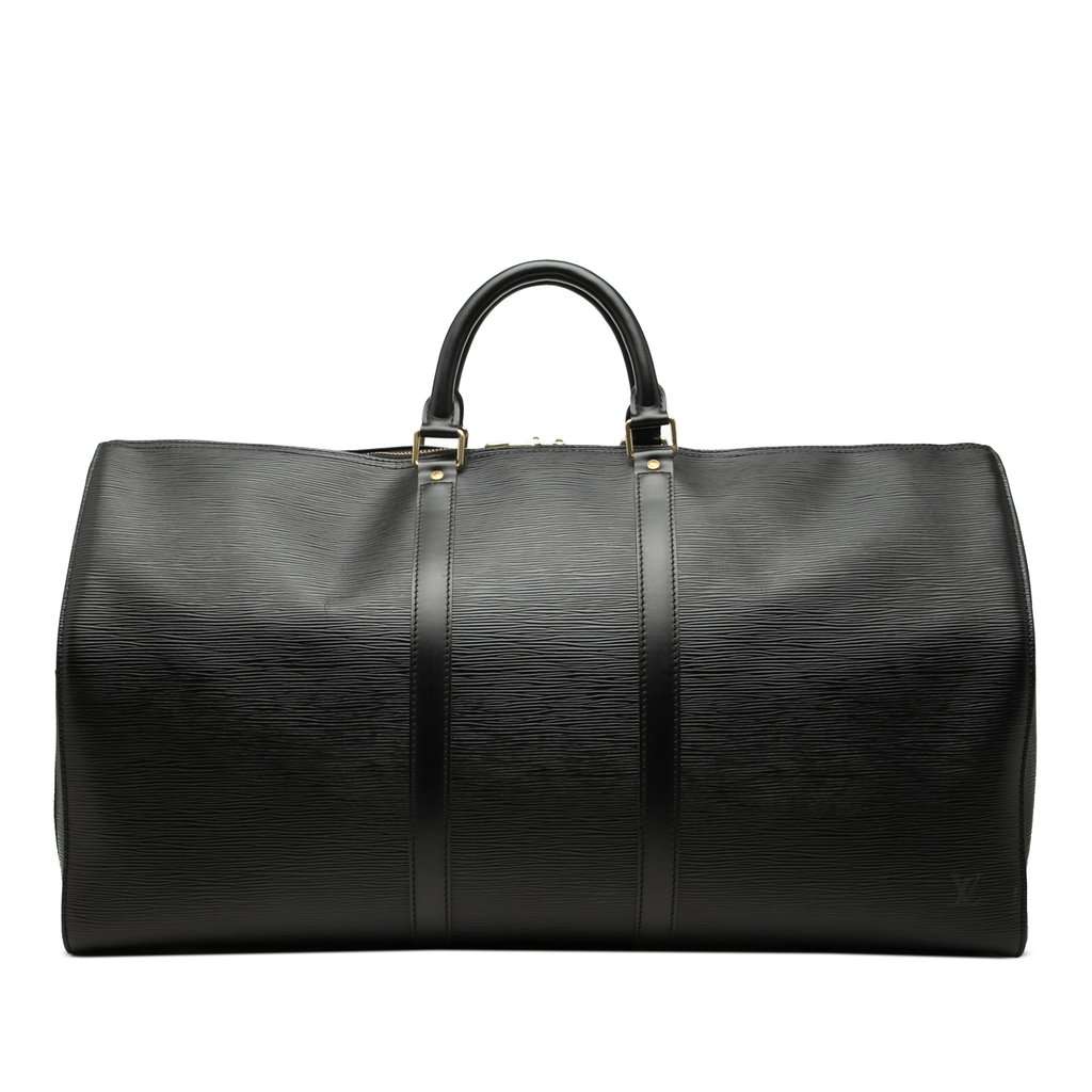 Louis Vuitton Epi Keepall 55 Black Leather Very good condition - Front View