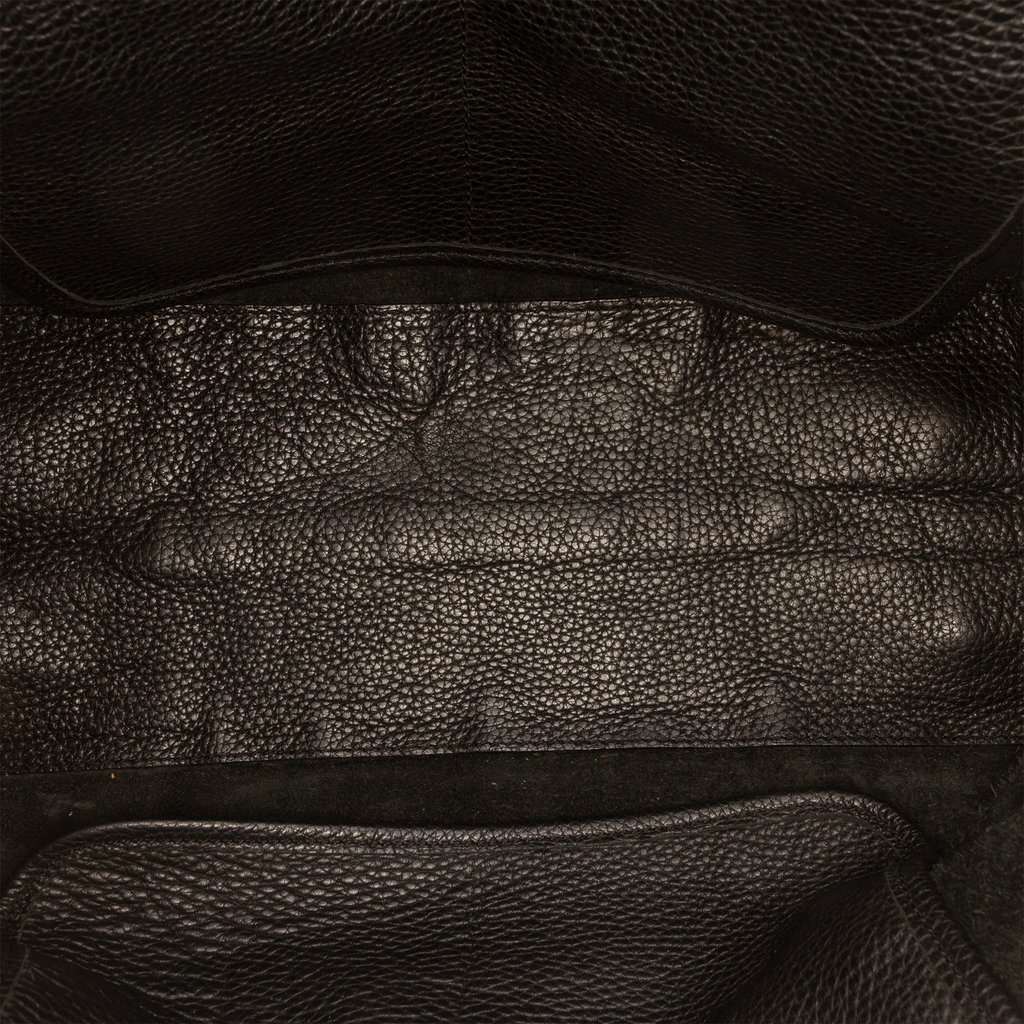 Dolce & Gabbana Pebbled Leather D Ring Tote Black Leather Very good - Model View