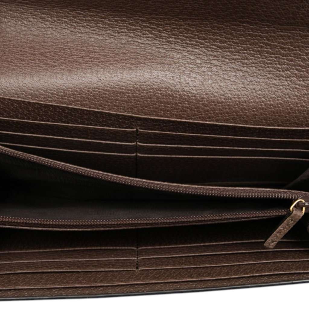 Gucci GG Supreme Web Ophidia Continental Wallet Beige Very good - Model View