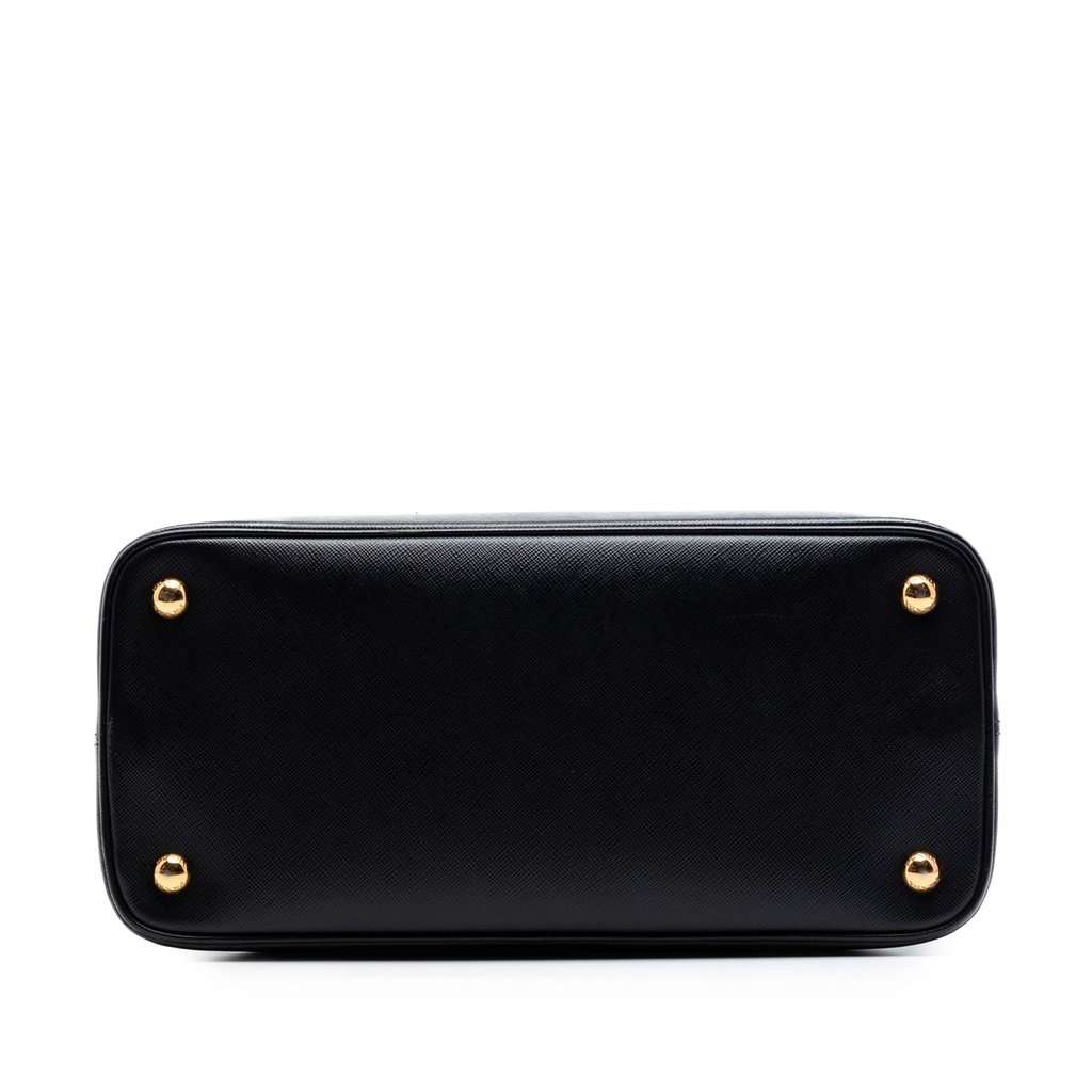 Prada Medium Saffiano Lux Open Promenade Satchel Black Leather Very good condition - Inside View