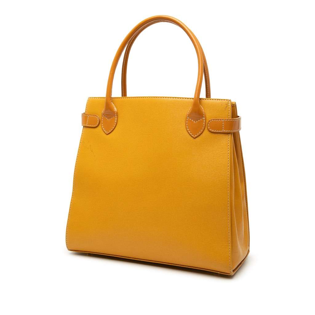 Burberry Leather Handbag Yellow Leather Very good - Back View