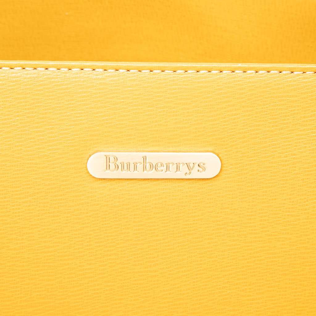 Burberry Leather Handbag Yellow Leather Very good - Box View