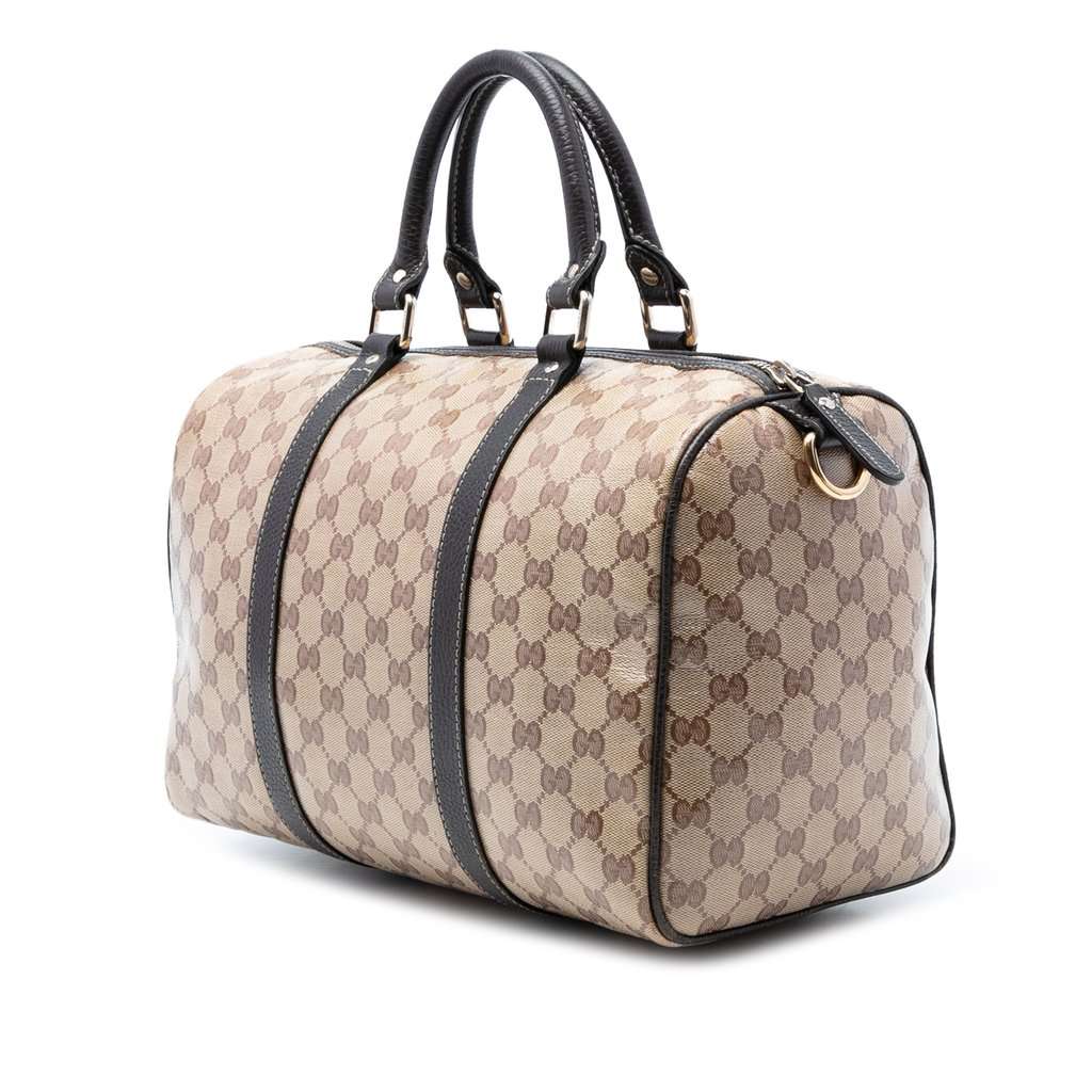 Gucci Medium GG Crystal Joy Boston Bag Beige Very good condition - Back View