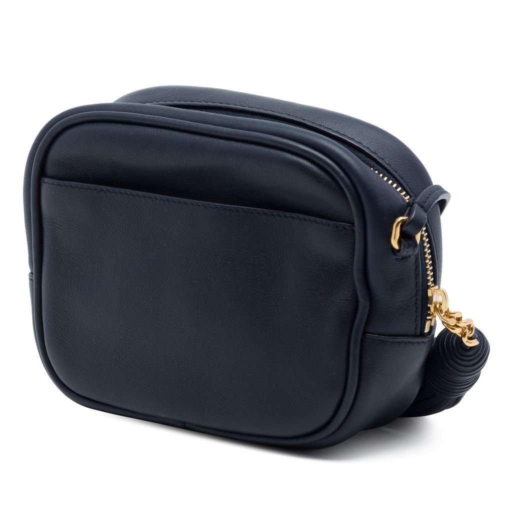 Saint Laurent Calfskin Monogram Blogger Bag Blue Leather Very good - Back View