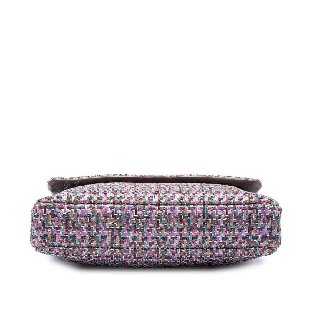 Chanel CC Multicolor Tweed Flap Purple Very good condition - Inside View