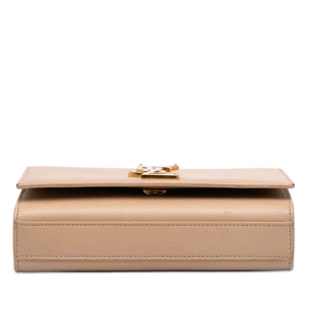 Saint Laurent Small Grain De Poudre Monogram Kate Crossbody Beige Leather Very good condition - Inside View