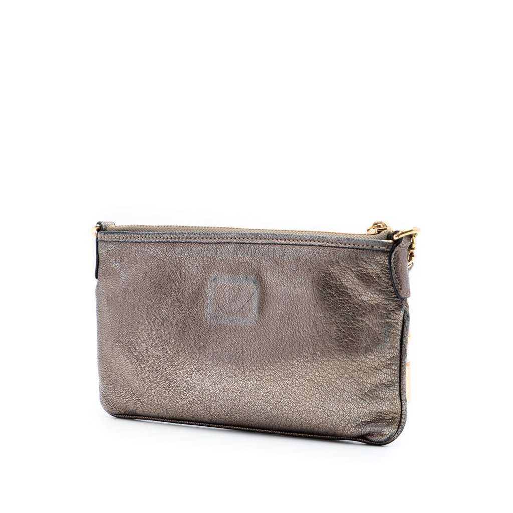 Loewe Metallic Leather Anagram Crossbody Gold Leather Very good condition - Back View