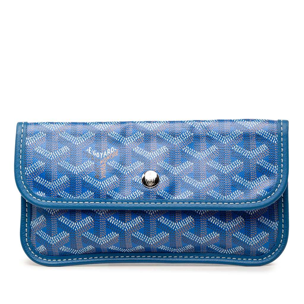 Goyard Goyardine Saint Louis Pouch Blue Very good condition - Front View