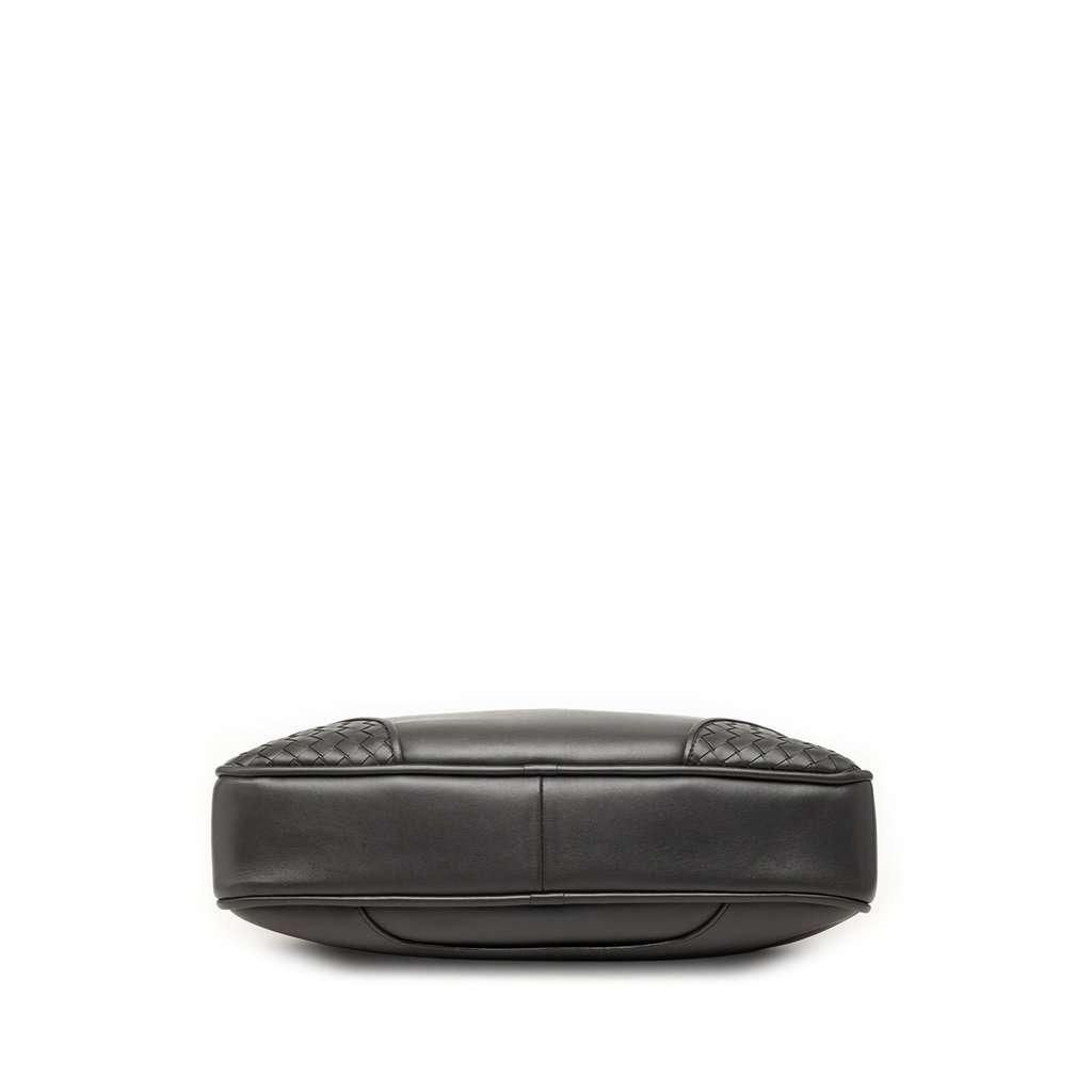 Bottega Veneta Intrecciato Trimmed Leather Briefcase Black Leather Very good condition - Inside View
