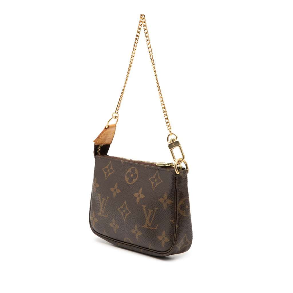Louis Vuitton Monogram Mini Pochette Accessoires Brown Very good condition - Back View