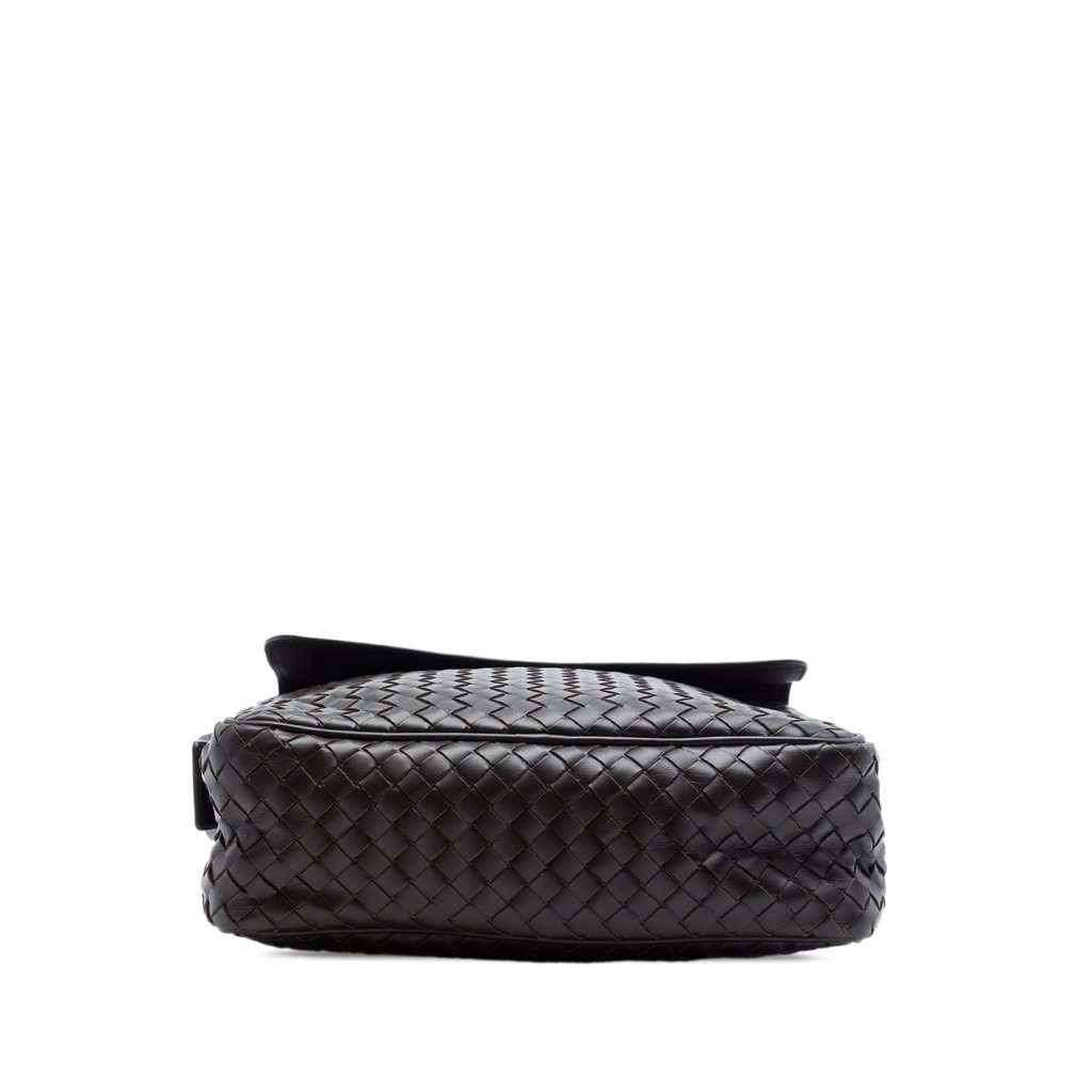 Bottega Veneta Nappa Intrecciato Front Pocket Crossbody Brown Leather Very good - Inside View