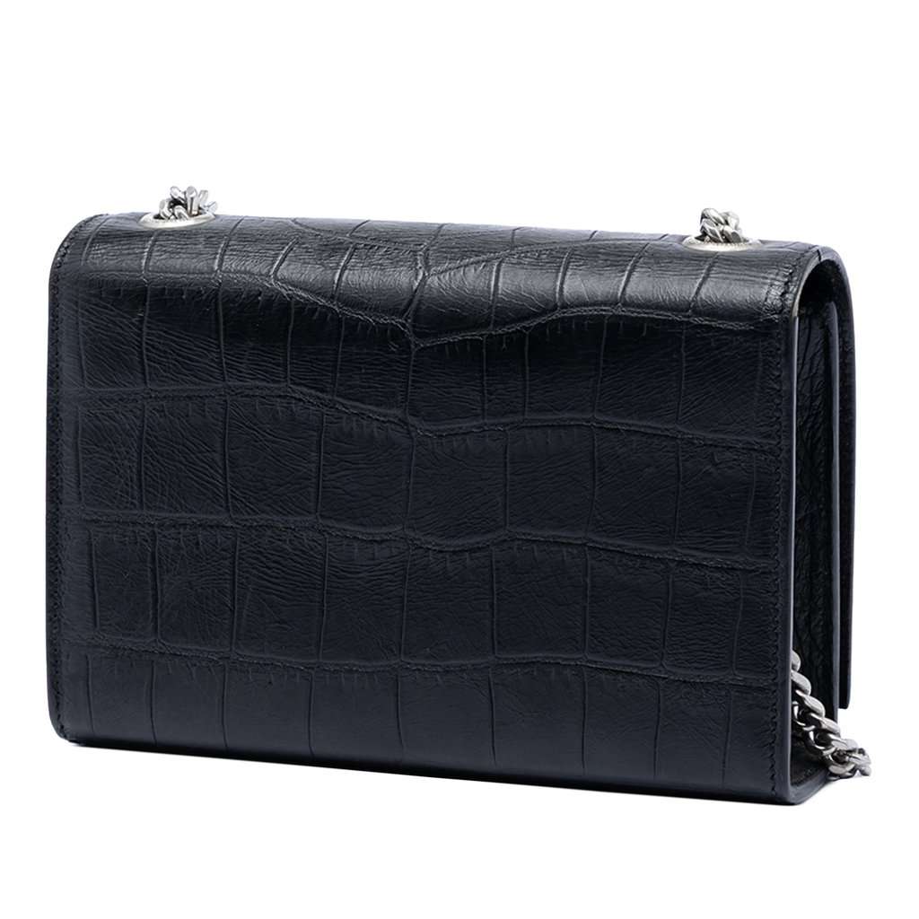 Saint Laurent Small Embossed Kate Tassel Crossbody Bag Black Leather Very good condition - Back View
