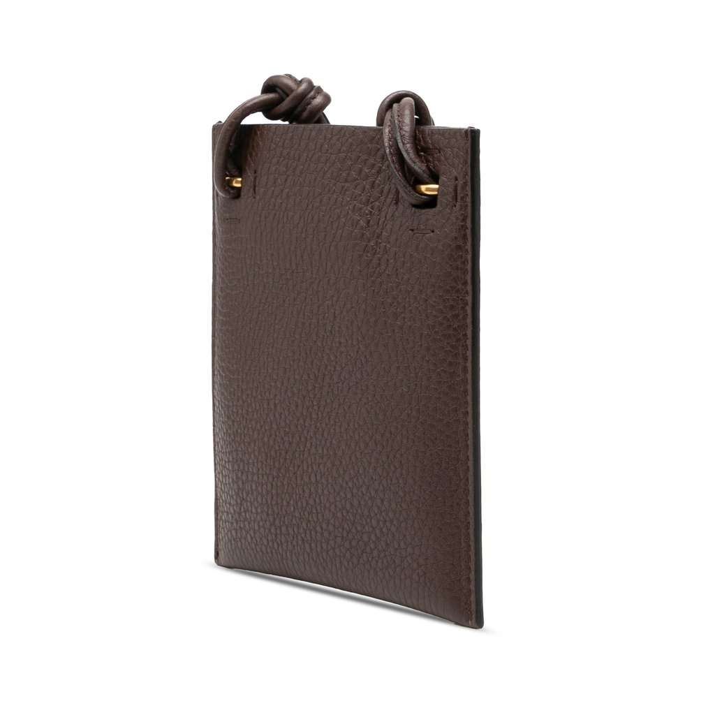 Valentino Mini Grained Calfskin Rockstud Identity Crossbody Brown Leather Very good - Back View