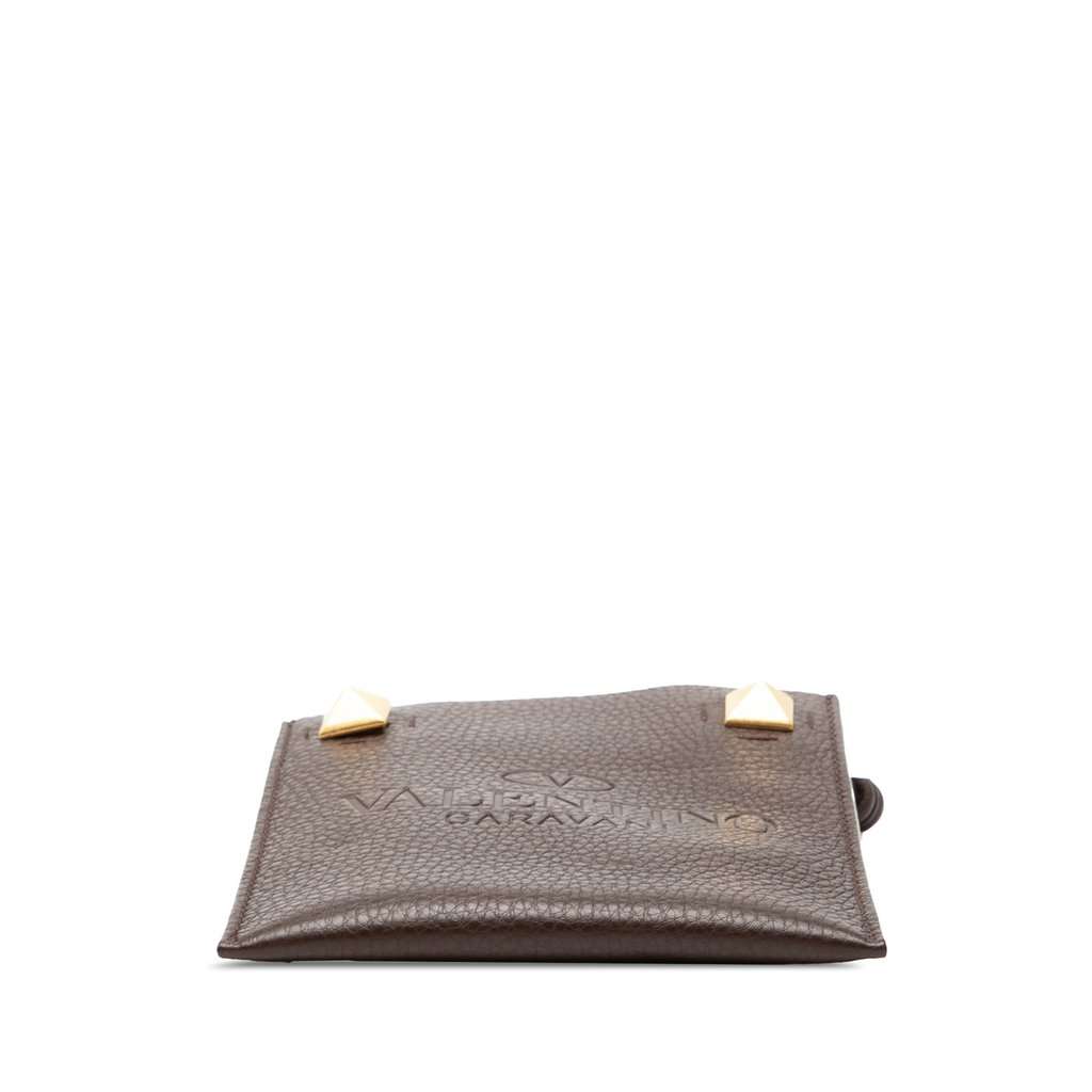 Valentino Mini Grained Calfskin Rockstud Identity Crossbody Brown Leather Very good - Inside View