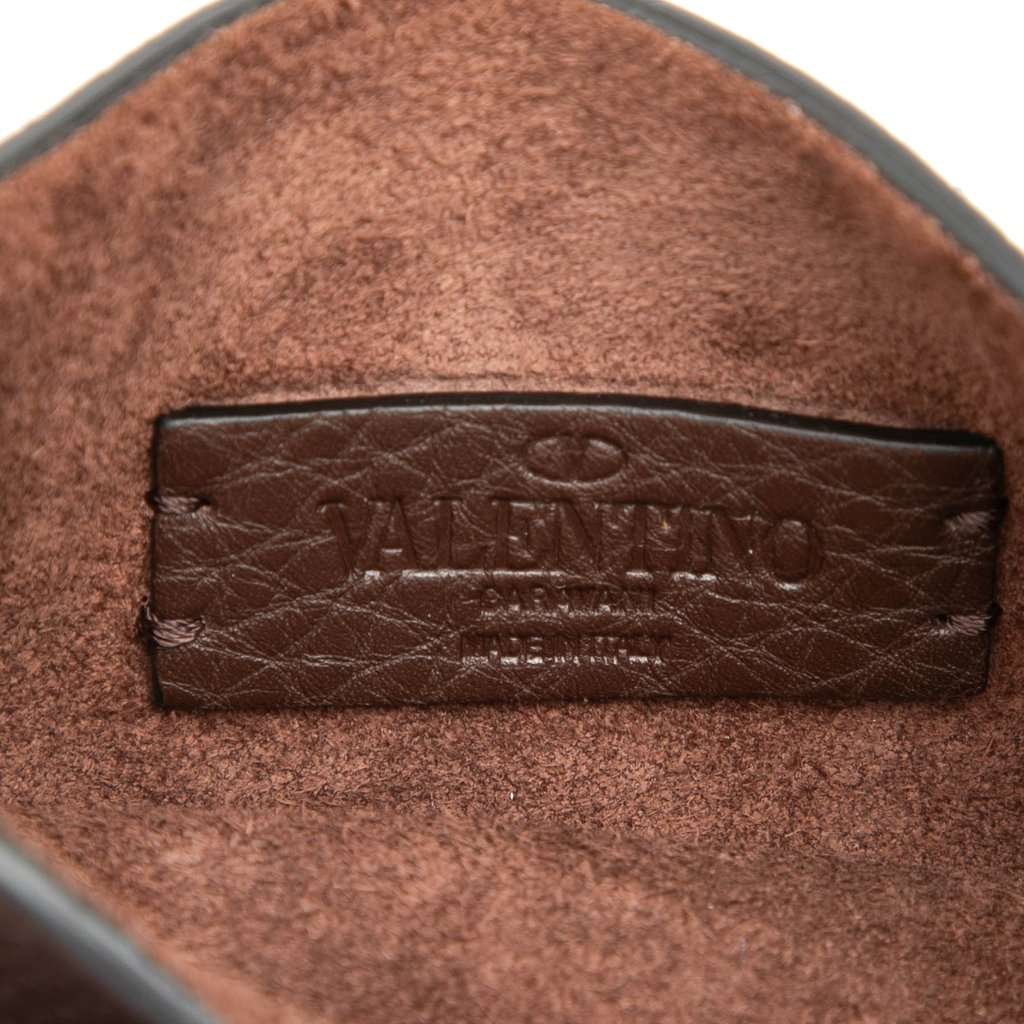Valentino Mini Grained Calfskin Rockstud Identity Crossbody Brown Leather Very good - Box View