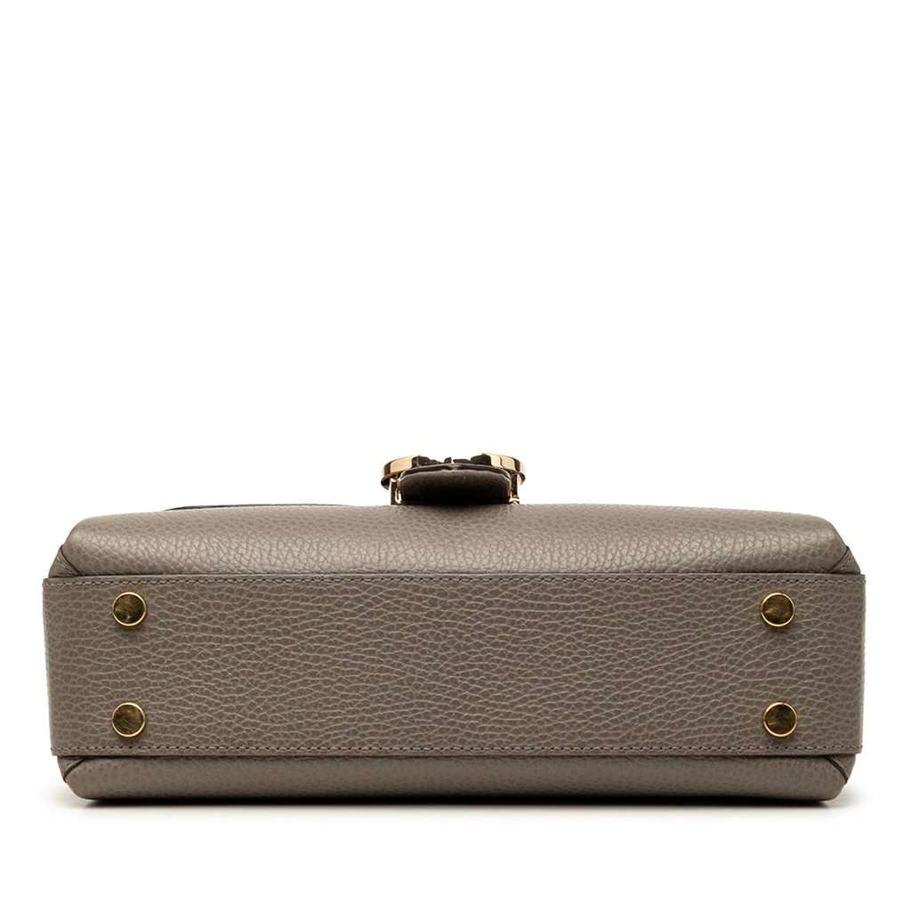 Gucci Small Dollar Calf Interlocking G Satchel Brown Leather Very good condition - Inside View