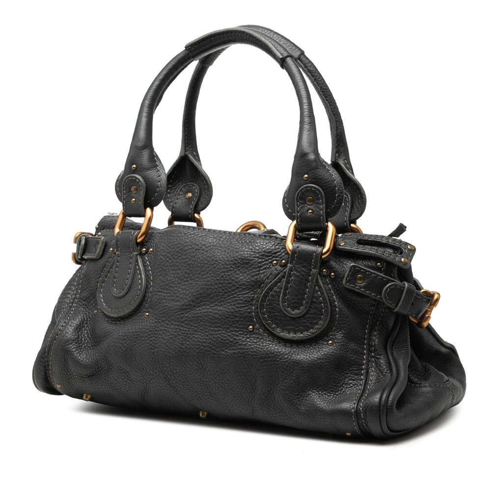 Chloé Leather Paddington Handbag Black Leather Very good - Back View