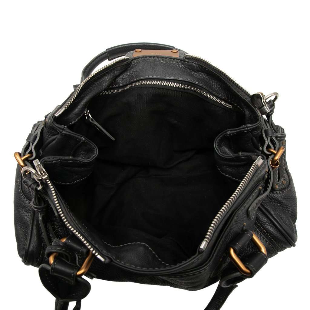 Chloé Leather Paddington Handbag Black Leather Very good - Model View