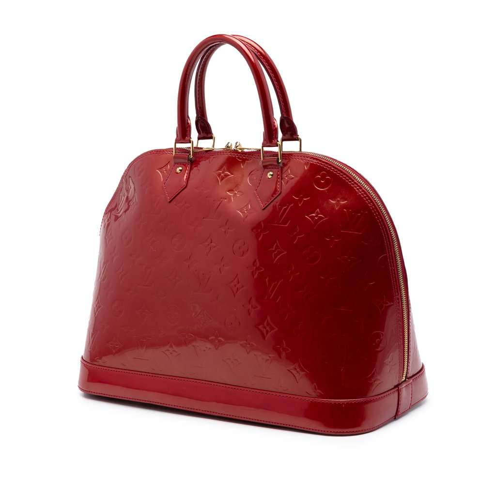 Louis Vuitton Monogram Vernis Alma GM Red Leather Very good condition - Back View