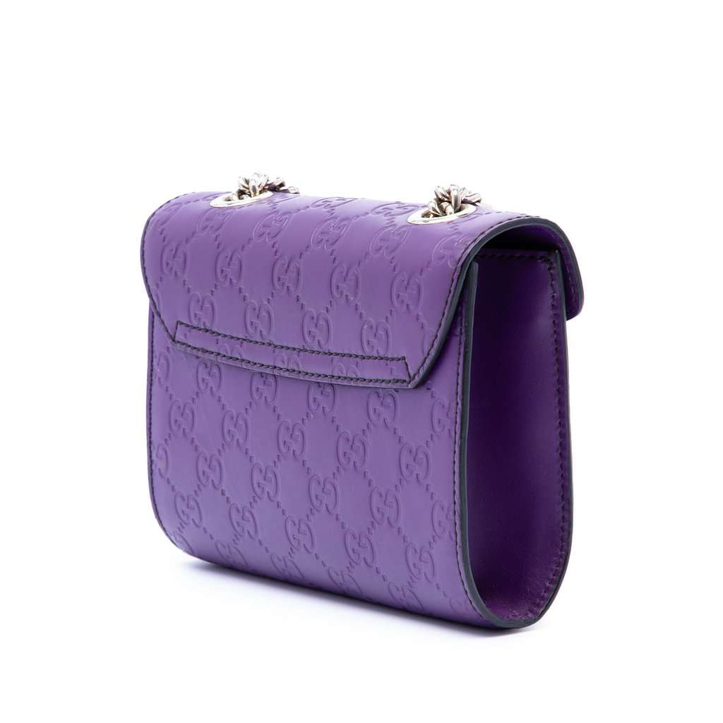 Gucci Mini Guccissima Emily Crossbody Purple Leather Very good - Back View
