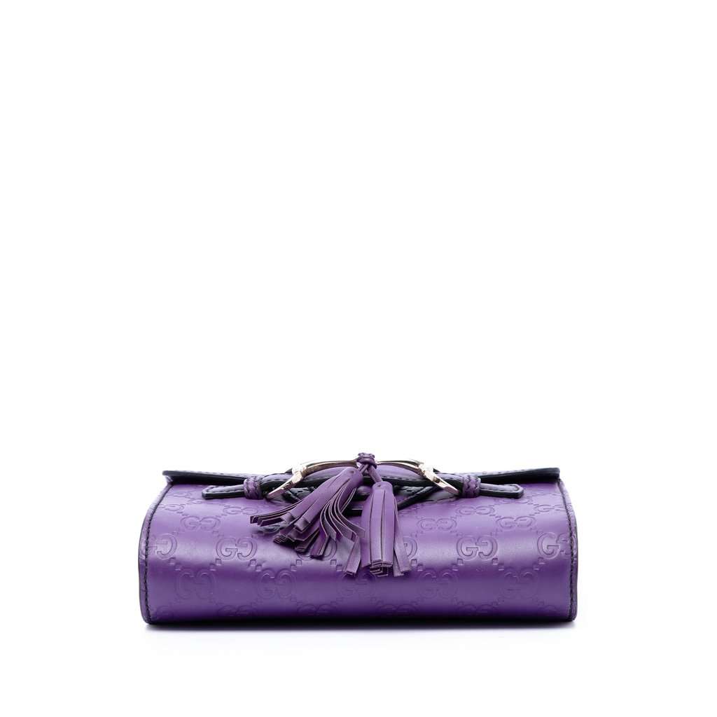 Gucci Mini Guccissima Emily Crossbody Purple Leather Very good - Inside View