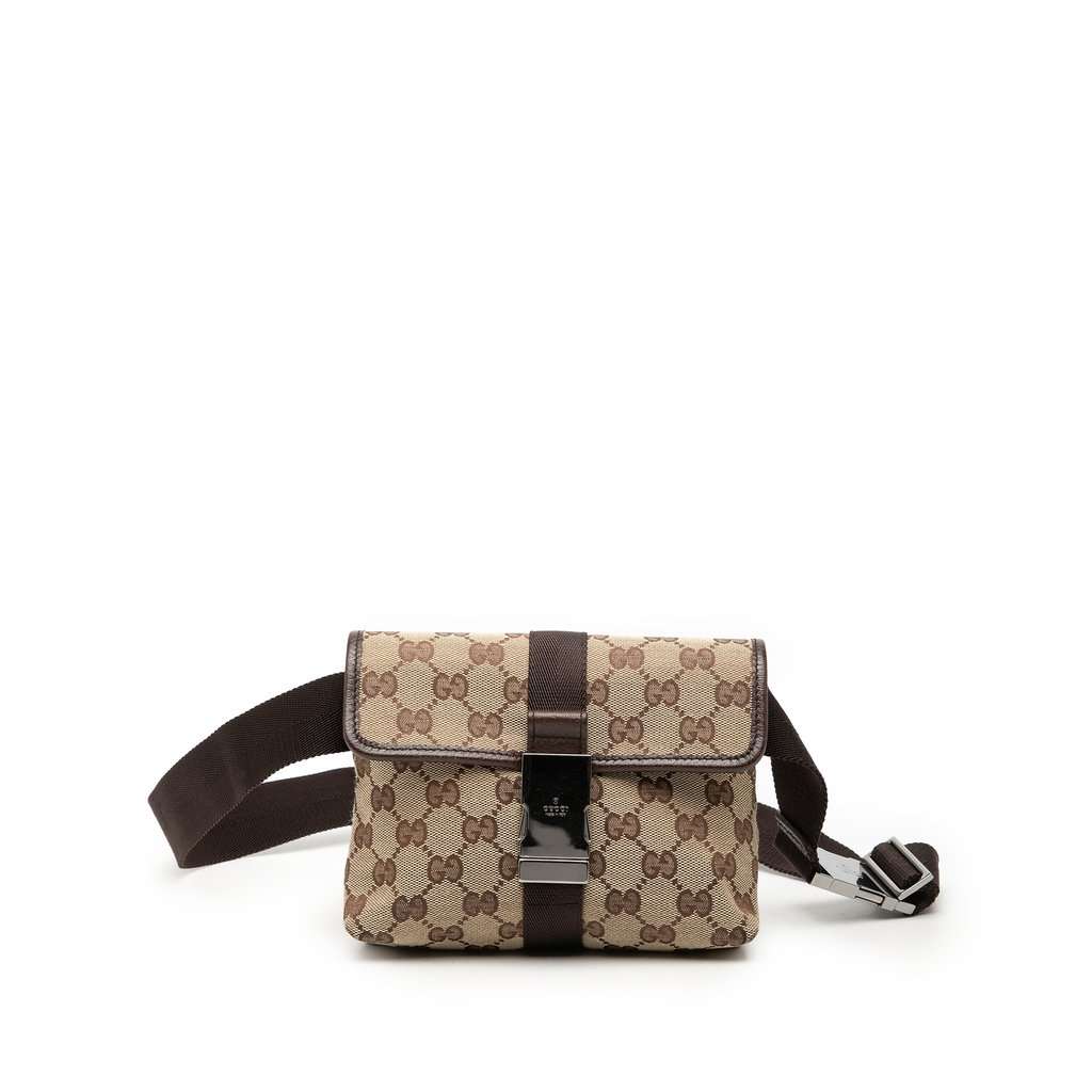Gucci GG Canvas Belt Bag Beige Very good - Front View