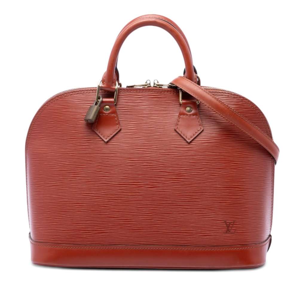 Louis Vuitton Epi Alma PM Brown Leather Very good - Front View