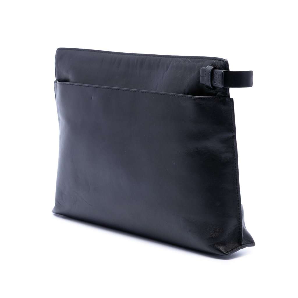 Loewe Nappa Anagram T Pouch Crossbody Black Leather Very good - Back View
